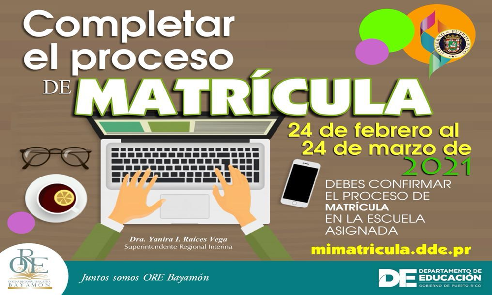 Completa el Proceso de Matricula 