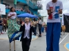 Johanna Ferrán celebrando junto a estudiantes del 19no Festival Campechano