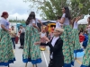 Johanna Ferrán celebrando junto a estudiantes del 19no Festival Campechano