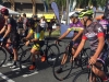 Ciclistas listos para comenzar la carrera