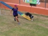 Participante junto a su perro en acción