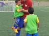 David Villa hablando con los niños jugadores