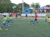David Villa jugando junto a los niños