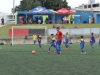 David Villa jugando junto a los niños
