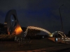 Estrella del Norte iluminada de anaranjado