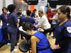 Participantes obteniendo información de los booths