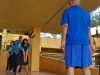 Lider junto a grupo de estudiantes partícipes del Taller de volleybal
