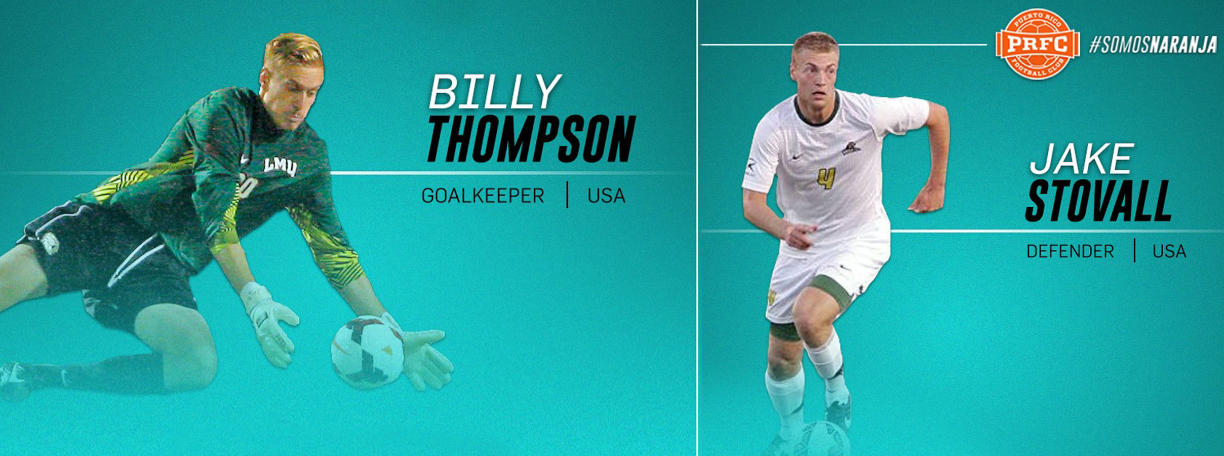 PRFC Firma a Billy Thompson y Jake Stovall
