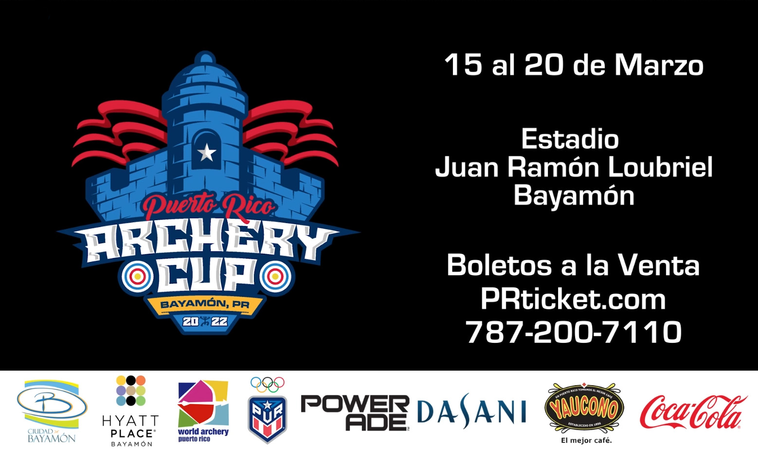Puerto Rico Archery Cup desde el 15 de marzo en el Estadio Juan Ramon Loubriel