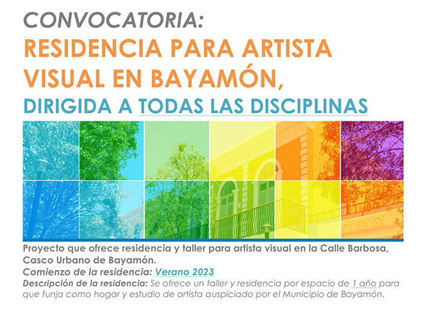 Convocatoria: Residencia para Artista Visual en Bayamón