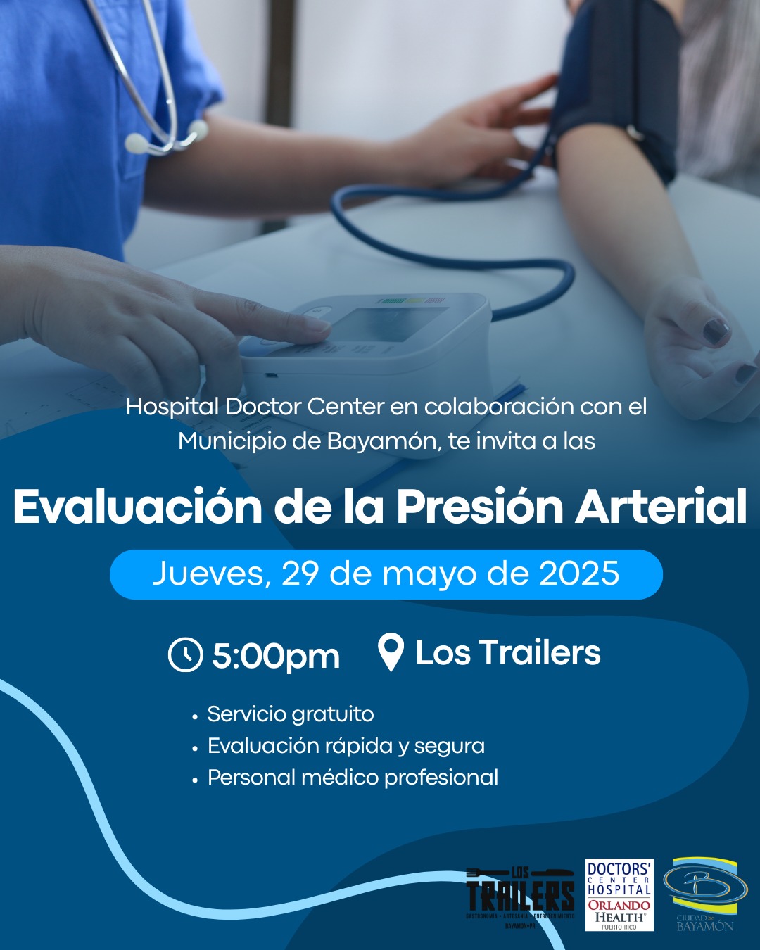flyer evaluaion de presion arterial en los trailers