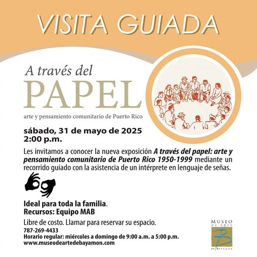 A través del papel, visita guiada
