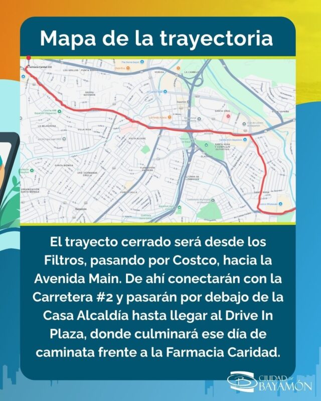 tramo de la caminata por bayamon de Da vida