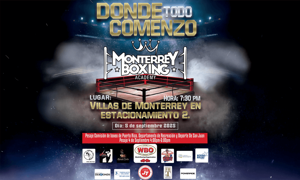Monterrey Boxing Academy te invita a la gran cartelera en Villas de Monterrey – el 5 de septiembre de 2025
