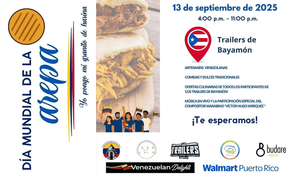 Dia Mundial de la Arepa el 13 de septiembre en los Trailers