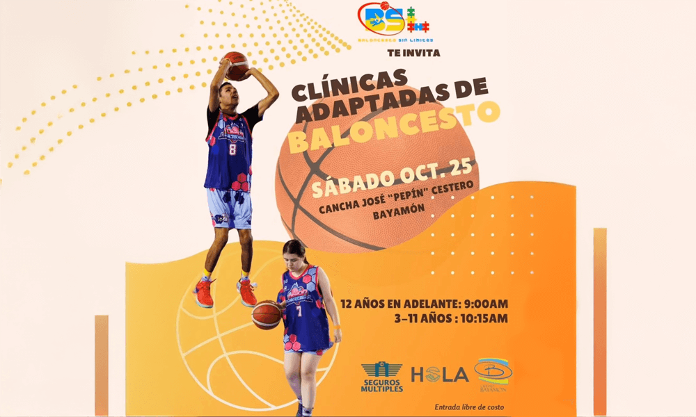 Clinicas de Baloncesto Adaptado el Sábado, 25 de octubre en la Cancha Pepin Cestero