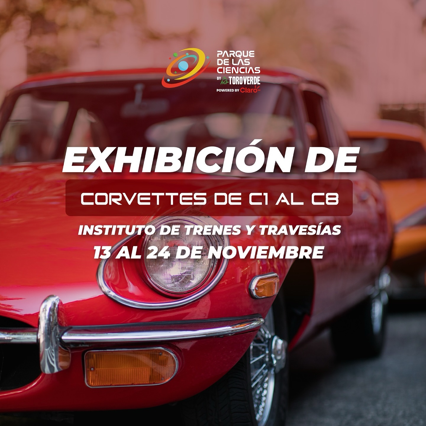 Exhibición de corvettes en el Parque de las Ciencias