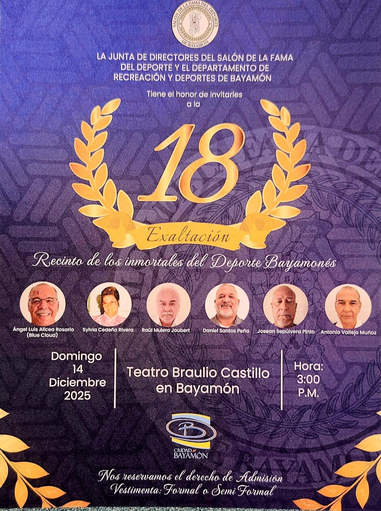 18va. Edición de la Exaltación del Salón de la Fama