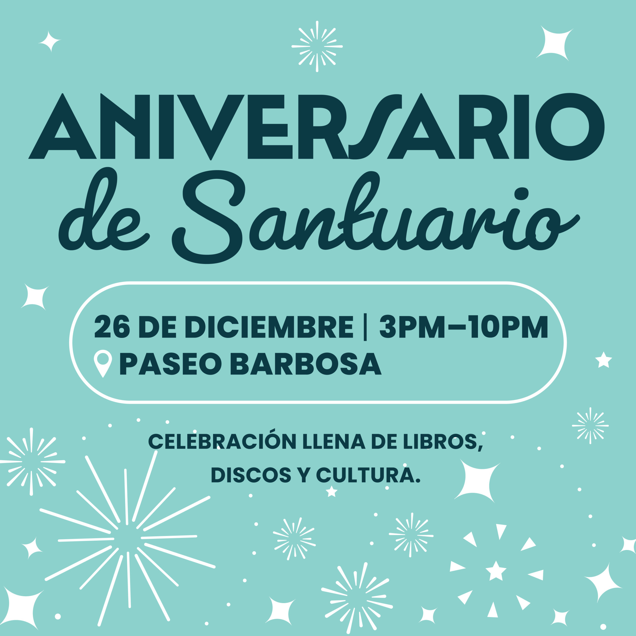 evento de aniversario Santuarios Libros y Discos