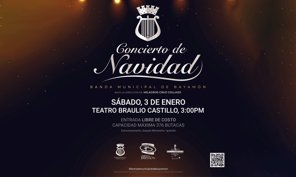 Concierto de Navidad el 3 de enero de 2025 en el Teatro Braulio Castillo a las 3PM
