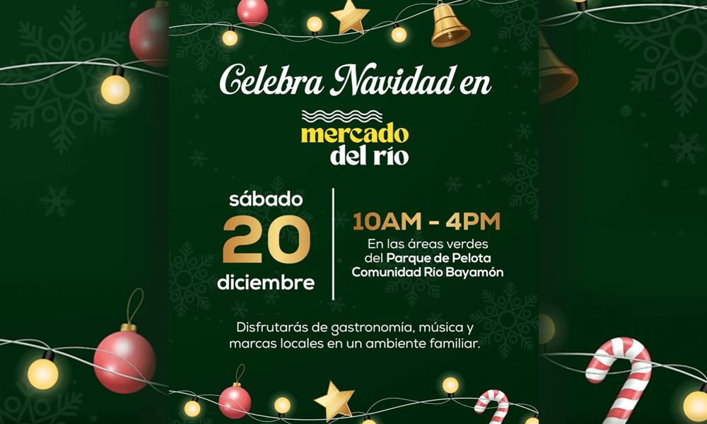 Mercado del Rio el 20 de diciembre de 2025 en el Parque de Pelota de la Comunidad Rio Bayamon