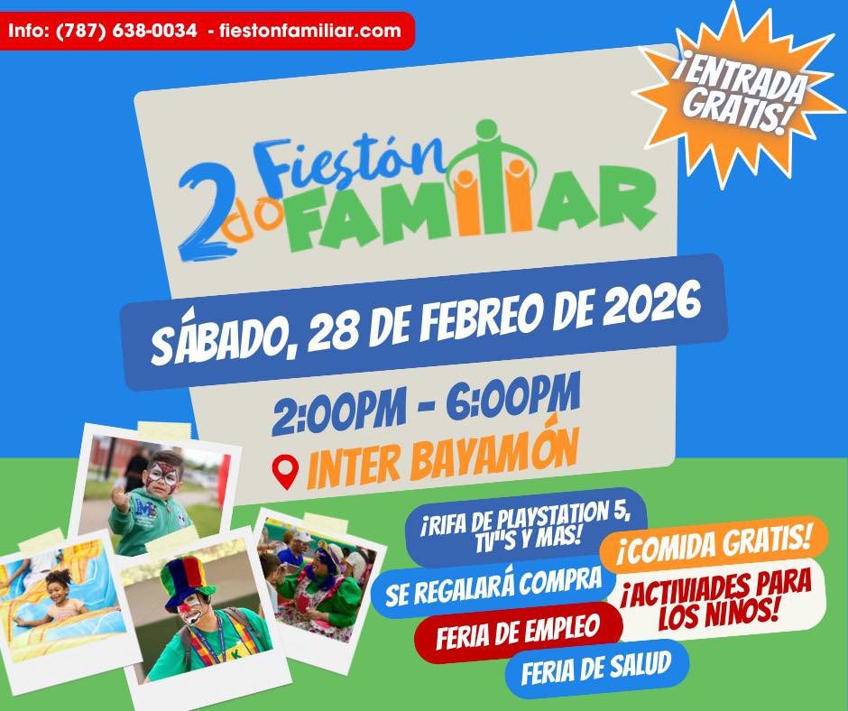 2do Fiestón Familiar de la Inter Bayamon el sabado 298 de febrero