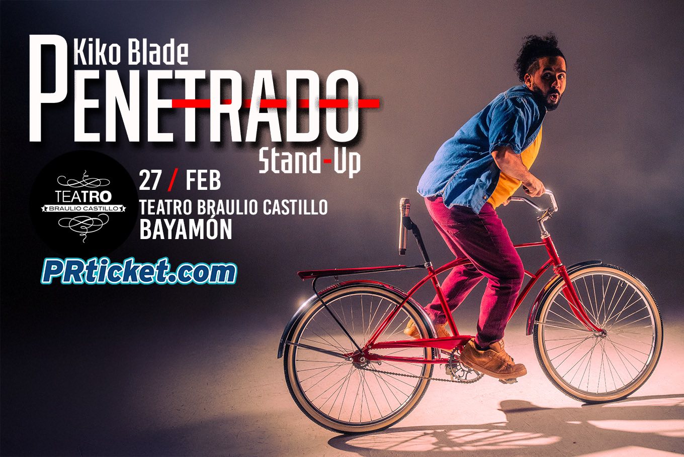 Stand up Penetrado por Kiko Blade el 27 de febrero a las 8:30 en el Teatro Braulio Castillo