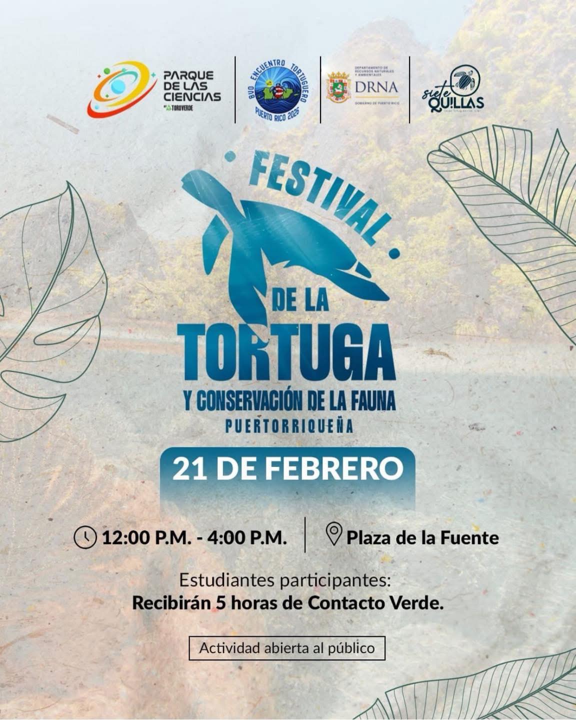 Festival de la tortuga y conservacion de la fauna puertorriqueña 21 de febrero en el Parque de las Ciencias