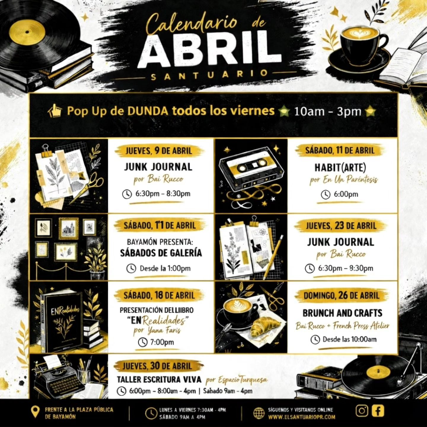 Calendario Abril Santuario