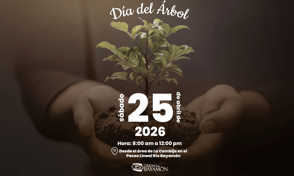 Dia del arbol el 25 de abril de 2026 desde el area de la Cambija en el Paseo Lineal del Rio de Bayamon