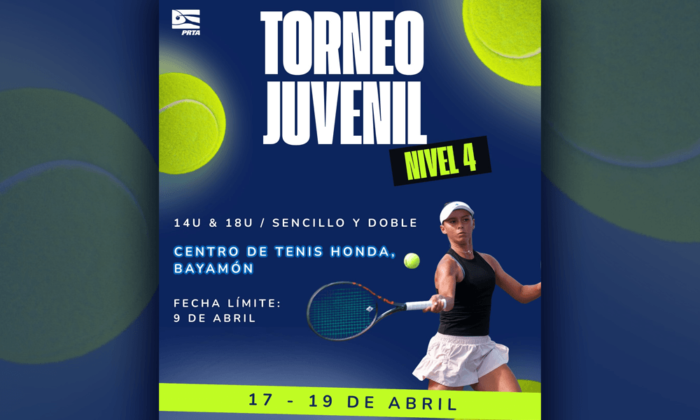 Torneo Juvenil Nivel 4 en el Centro de Tenis Honda del 17-19 de abril de 2026