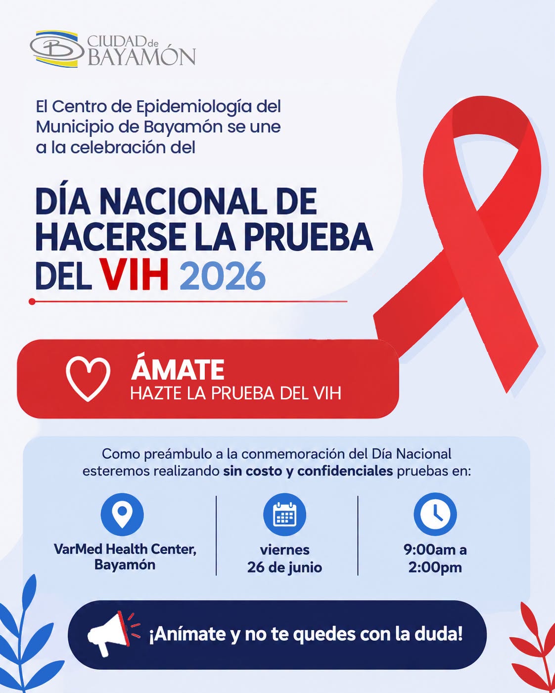 Dia nacional de hacerse la prueba del VIH 2026