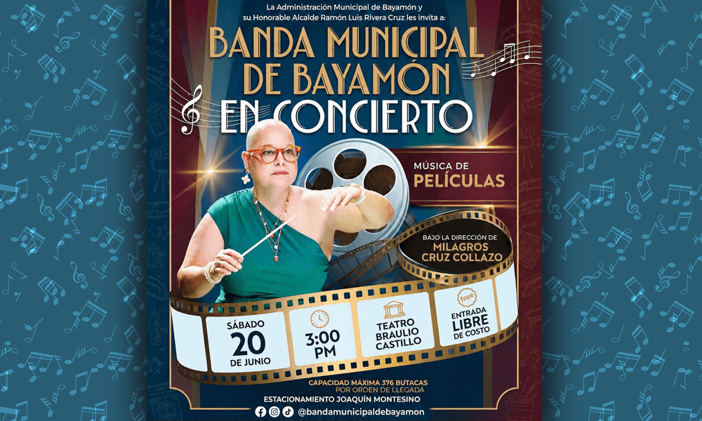 Banda Municipal de Bayamon en Concierto en el Teatro Braulio Castillo el 20 de junio de 2026