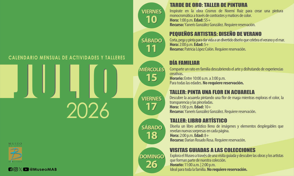 Calendario del MAB Julio 2026