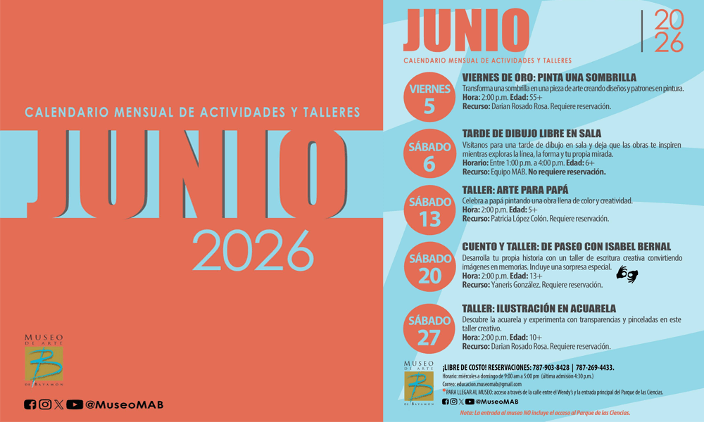 Calendario del MAB para el mes de junio 2026