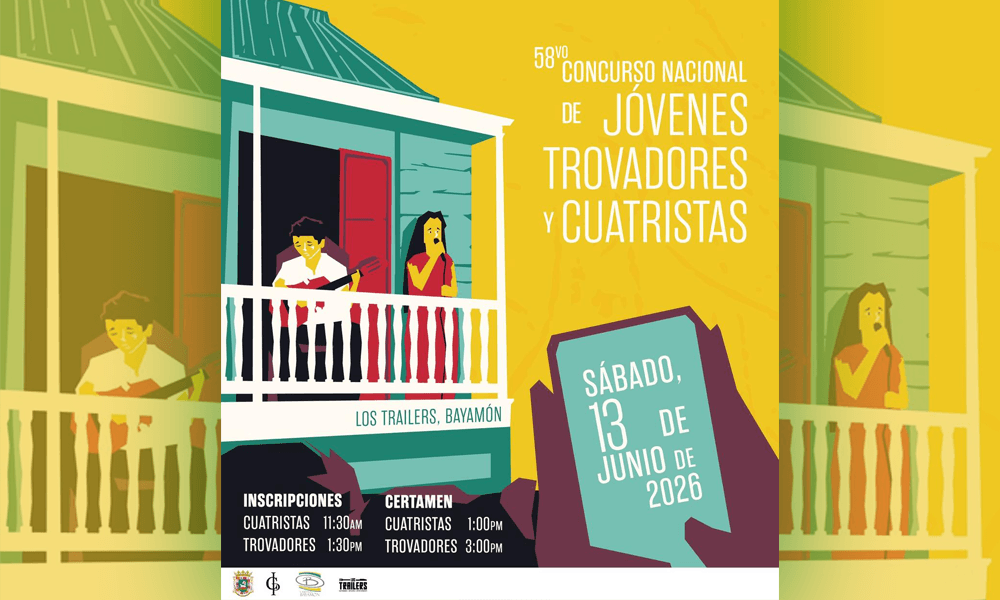 El Instituto de Cultura Puertorriqueña (ICP) anuncia la celebración del 58vo Concurso Nacional de Jóvenes Trovadores y Cuatristas