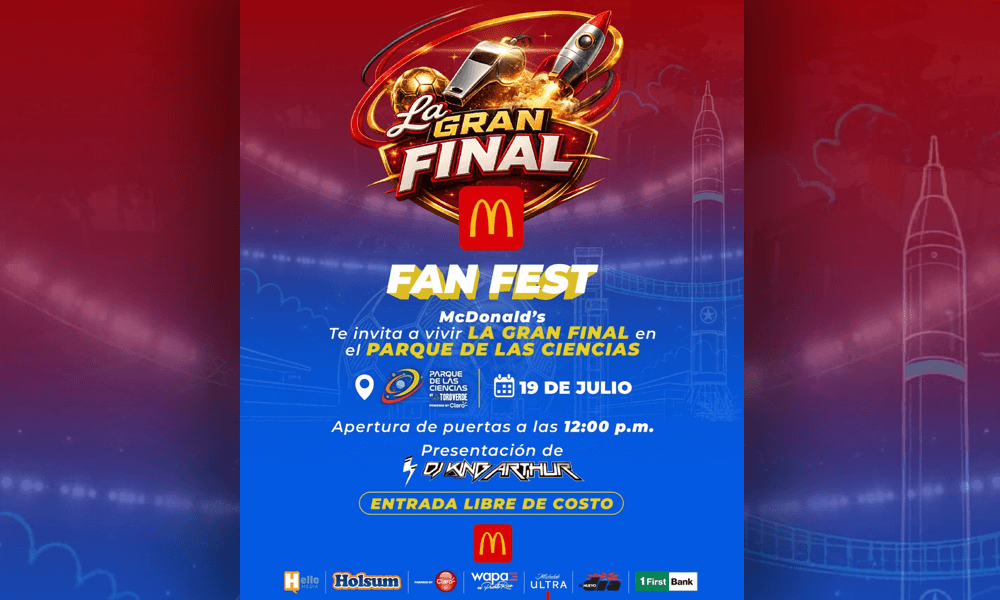 Este 19 de Julio, acompáñanos a disfrutar de una experiencia completamente GRATIS junto a McDonald’s Fan Fest. 