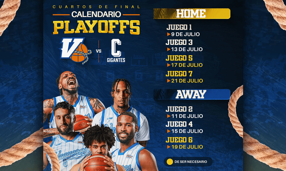 Calendario Playoffs Vaqueros 2026