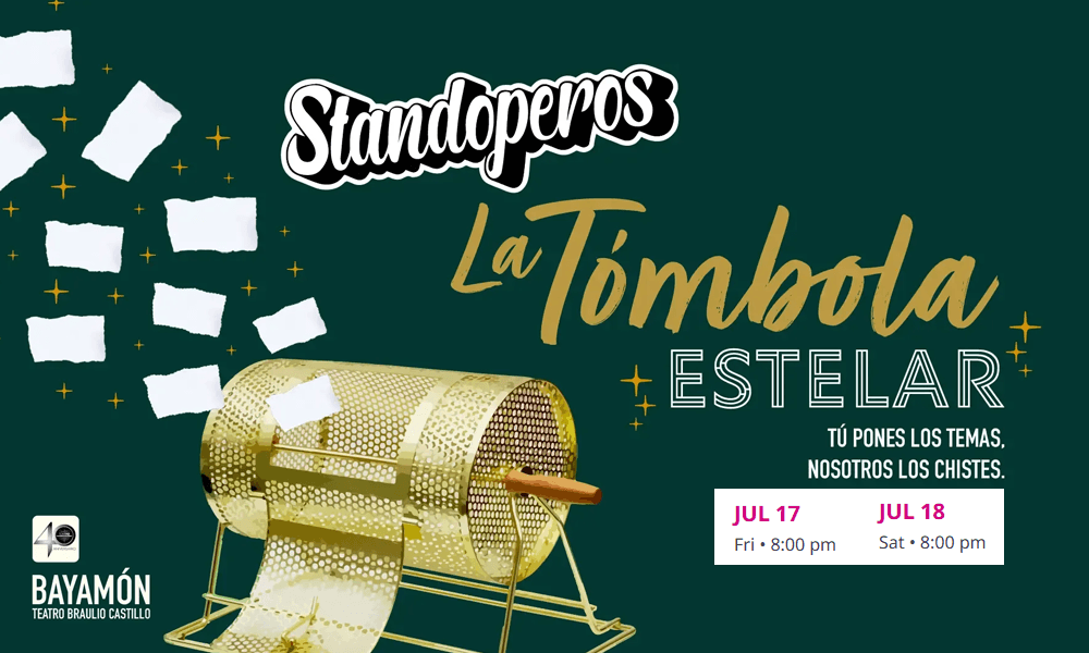 Standoperos en el Teatro Braulio Castillo el 17 y 18 de julio de 2026