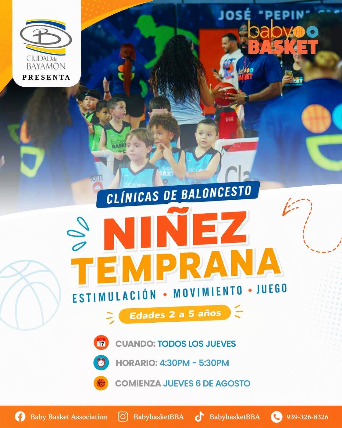 Clinicas de Baloncesto niñez temprana