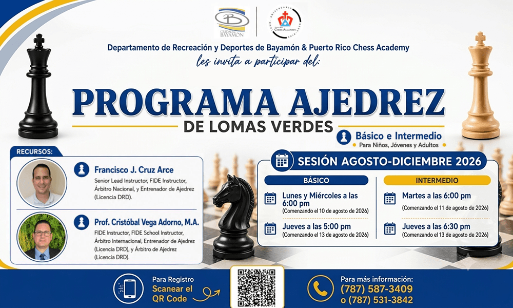 Programa de Ajedrez desde agosto 2026
