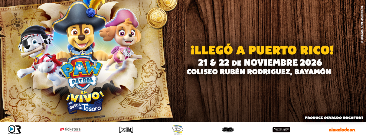 Paw Patrol en vivo en busca del tesoro