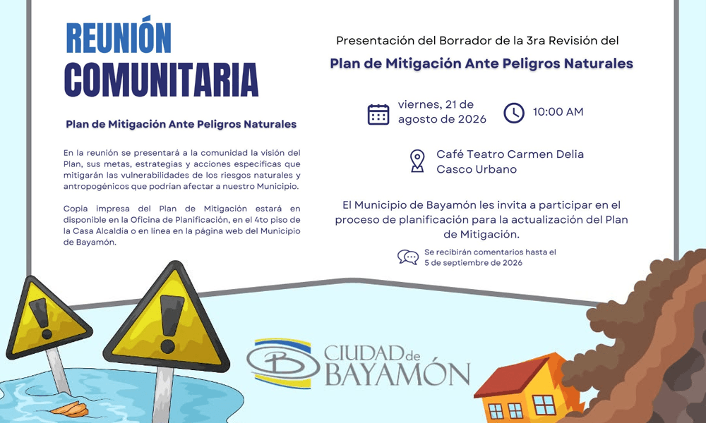 Reunion Comunitaria del Plan de Mitigacion Ante Peligros Naturales