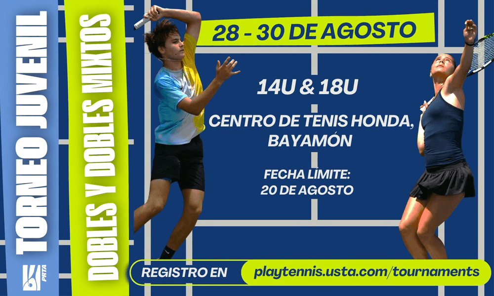 Torbeo Juvenil en el Centro de Tenis Honda del 28-30 de agosto de 2026