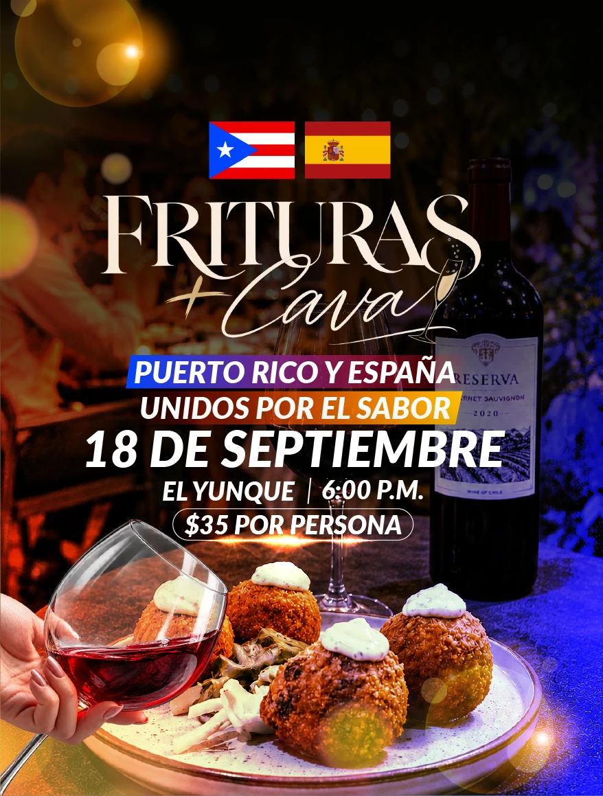 Frituras y cava en restaurante el Yunque en Parque de las Ciencias
