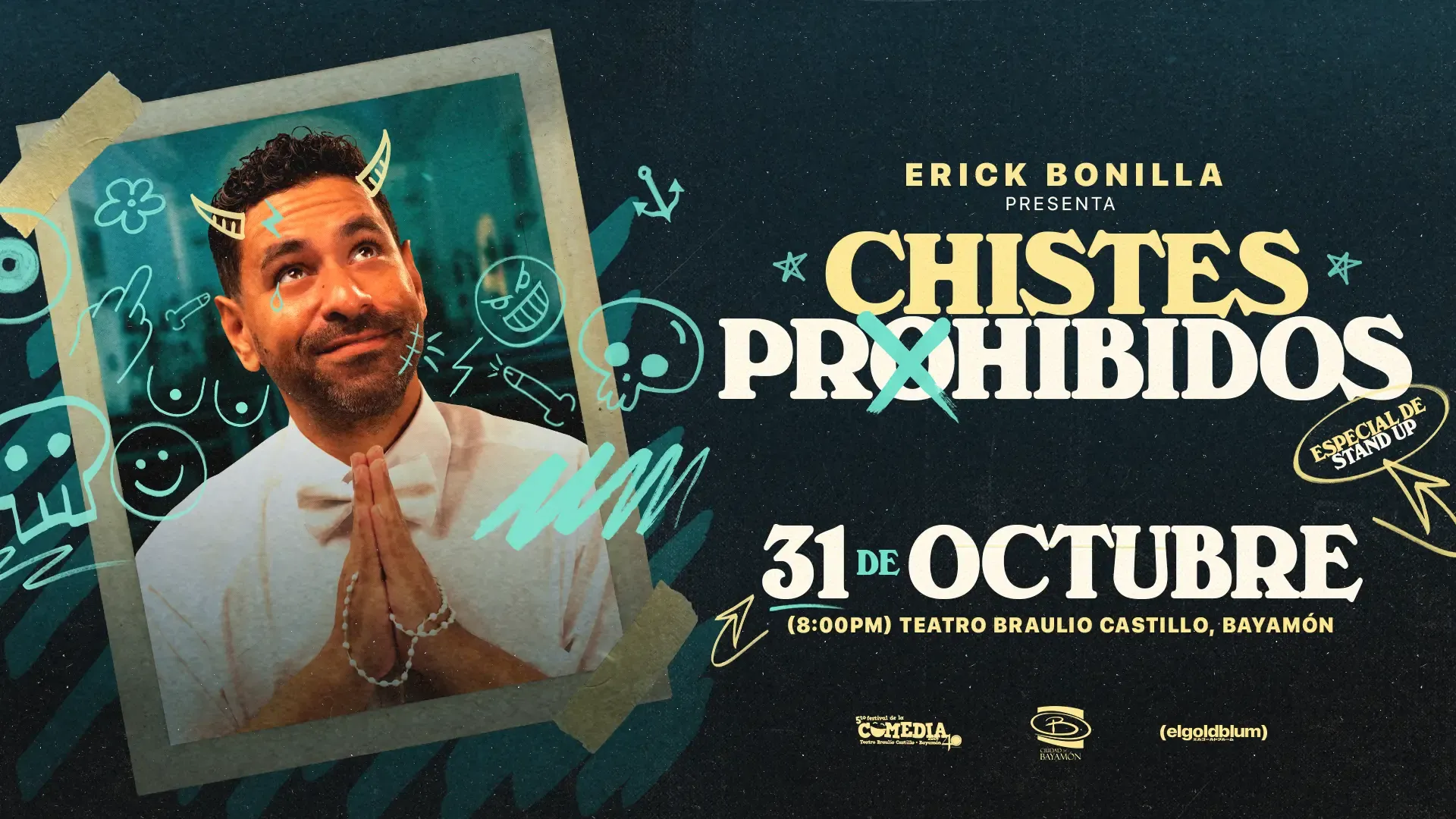 Chistes Prohibidos evento en el Teatro Braulio Castillo