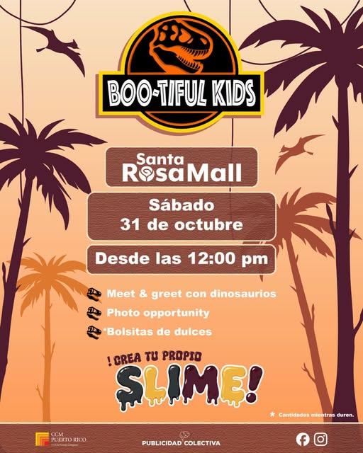 Santa Rosa Mall Bayamón Meet & greet con dinosaurios