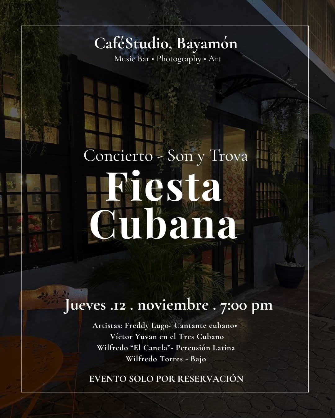 Son y Trova Fiesta Cubana en CafeStudio