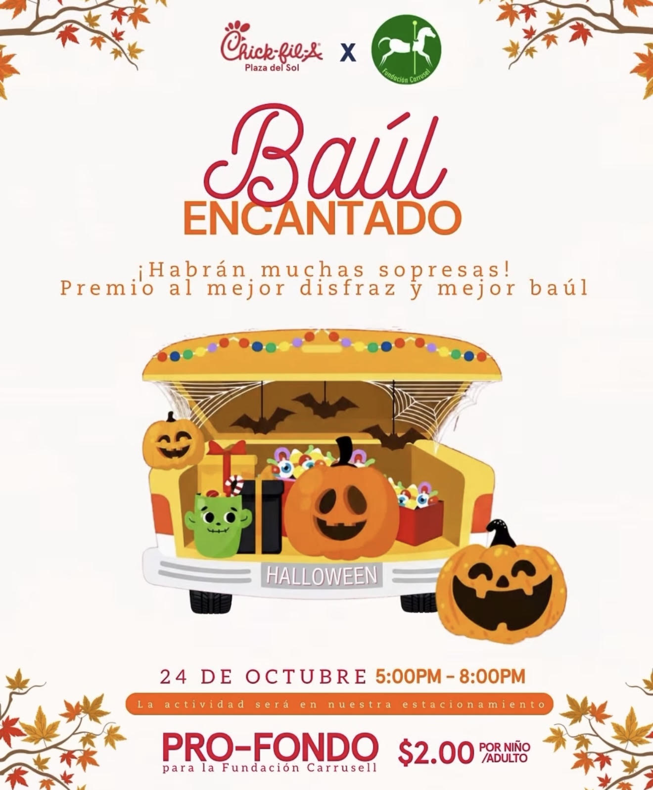 Evento Baúl encantado en Chick fill A